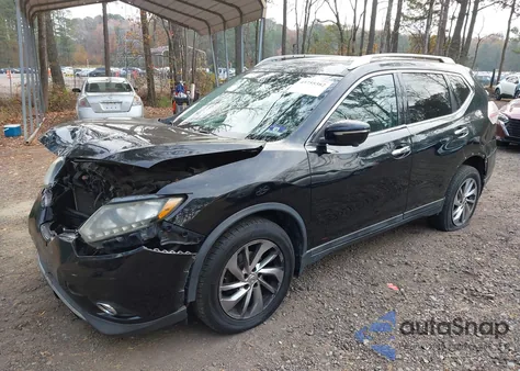 2014 Nissan Rogue Sl z USA, uszkodzony, nr VIN 5N1AT2MV7EC755693